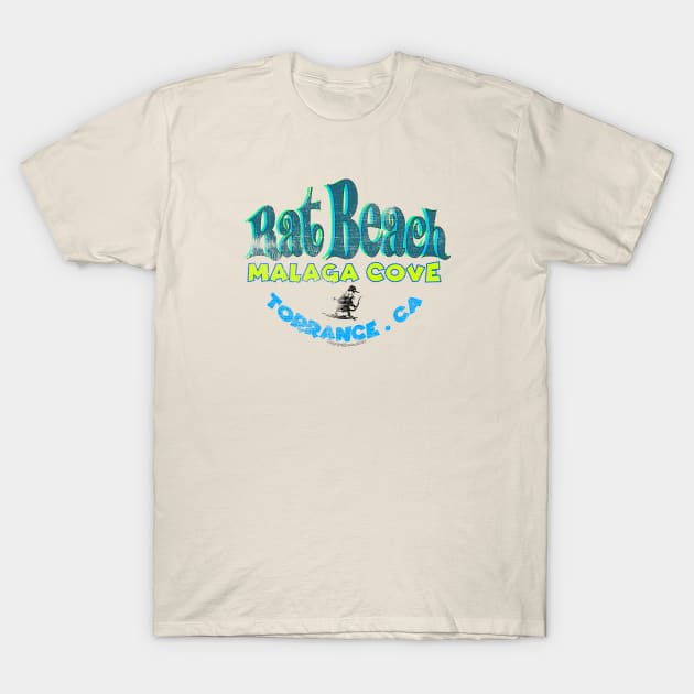 RAT Beach Malaga Cove: California Surf Breaks T-Shirt by Kytchensync